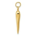 thumbnail image 2 of 14k Medium Italian Horn Pendant in 14k Yellow Gold, 2 of 3