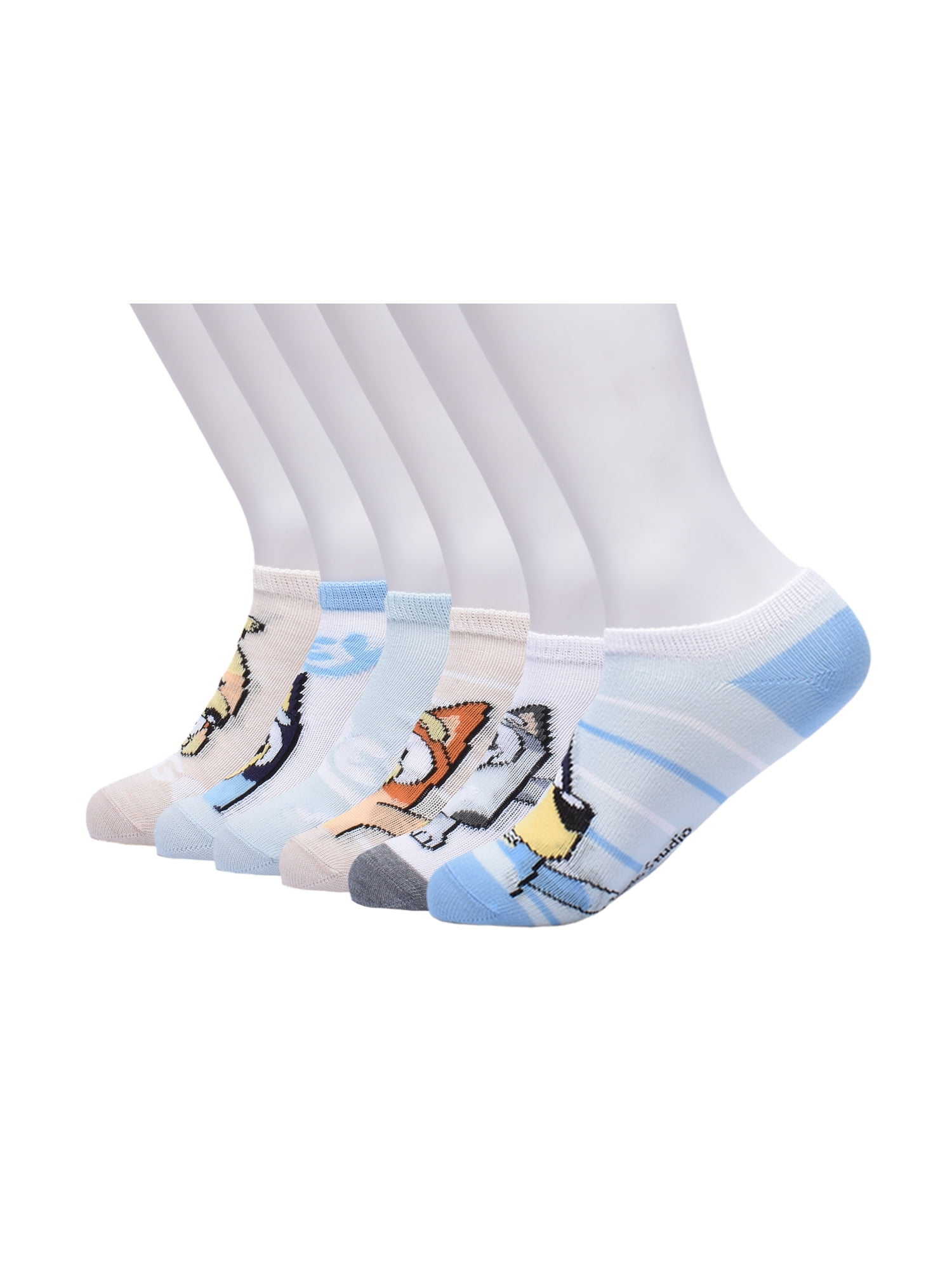 Bluey Boys No Show Socks, 6-Pack, Sizes M
