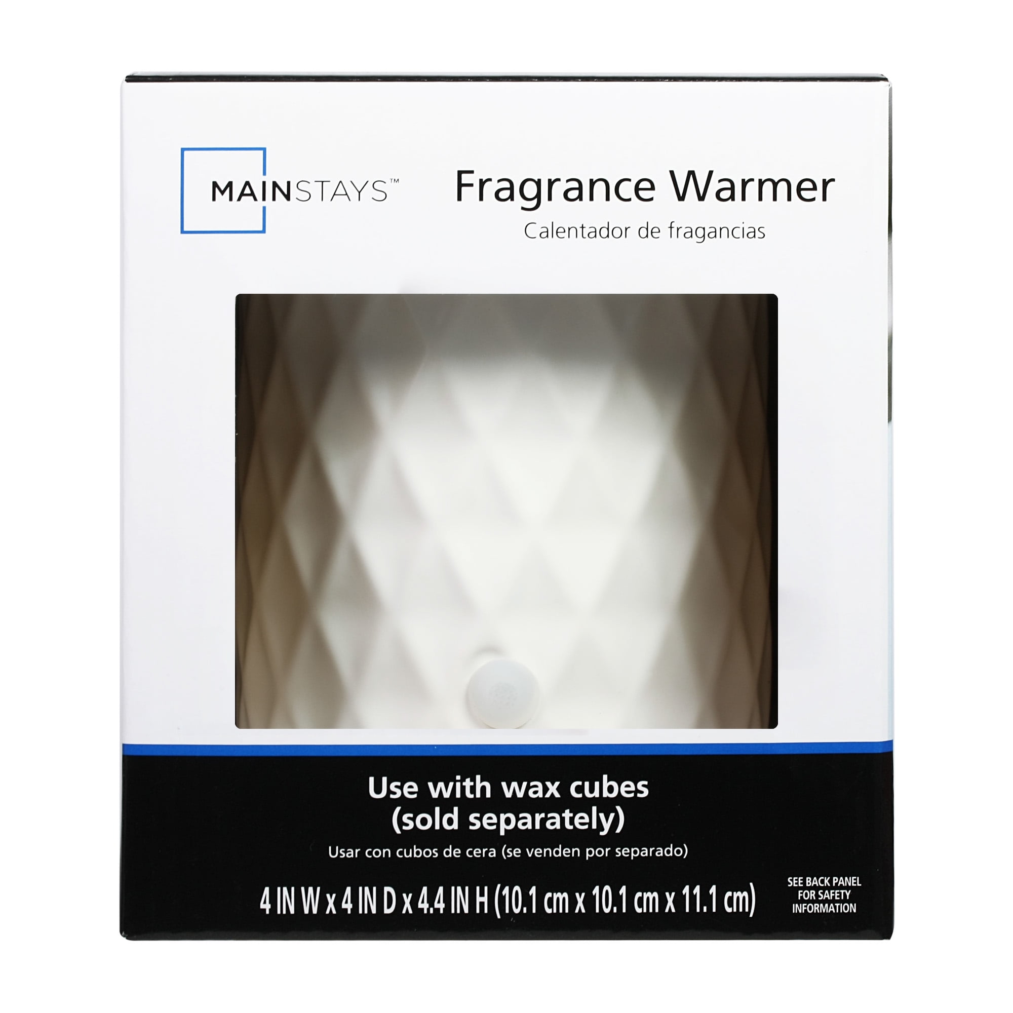 Mainstays Electric Diamond Ceramic Wax Melt Warmer, 18-Watt, White