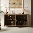 thumbnail image 5 of 60" Sideboard Buffet Cabinet Wood Accent with 4 Doors, Brown and Antique White Modern Pantry, Media Console Cabinet, for Entryway, Living Room, Bedroom, Dining Room, 5 of 6