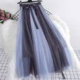 thumbnail image 2 of Tanhomme Tulle Skirts for Women Long Length Tutu Fairy Tiered Skirt A Line Mesh Elastic Waist Skirts Women's A Line Tulle Party Dinner Tutu Skirt Brown Stretchy High Waisted Flared Skirt, 2 of 4