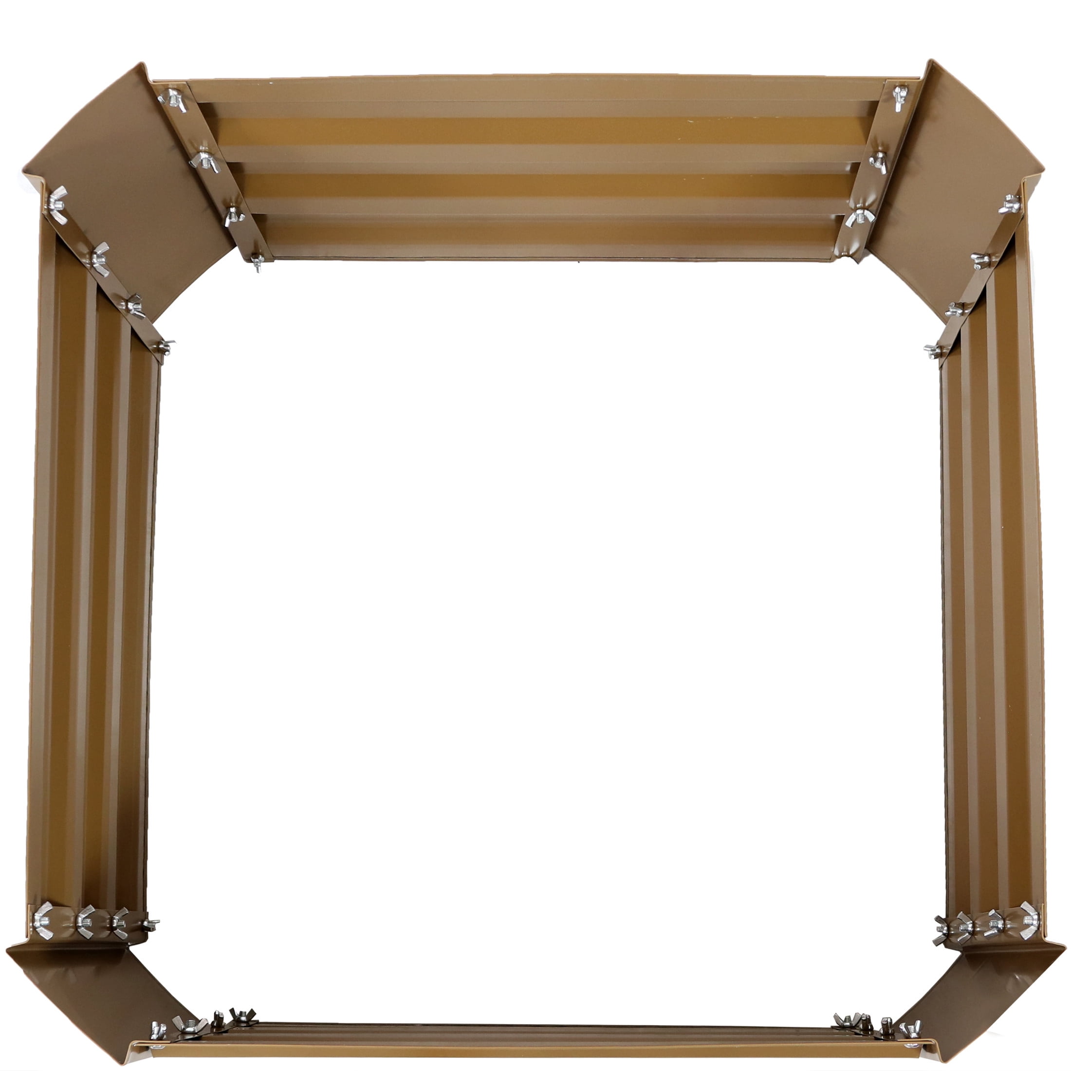 Sunnydaze 24" x 24" x 11.75" Square Brown Galvanized Steel Raised Garden Bed