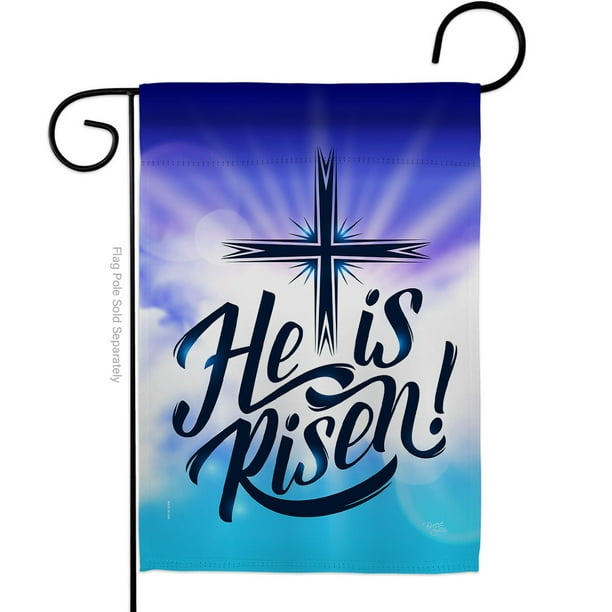 He Is Risen Garden Flag Easter Spring 13 X18.5 DoubleSided Decorative