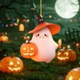 thumbnail image 7 of CMrtew Cute Halloween Car Hanging Decor Adorable Pumpkin Plush Doll for Car Mirror, Kids Room & Home Festive Soft Toy Accessory for Halloween Decorations, 7 of 7