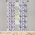 thumbnail image 4 of Ambesonne Swans Window Curtains, Spring Floral Gracious Animal, Each 28" W x 63" L, Pale Pink Sea Blue, 4 of 4