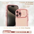 thumbnail image 2 of for iPhone 13 Pro Case 6.1 inch,Cute Curly Wave Frame Case with Love Heart Pattern,Luxury Plating Edge Full Camera Protection Shockproof Phone Case for Women Girls-Pink, 2 of 13