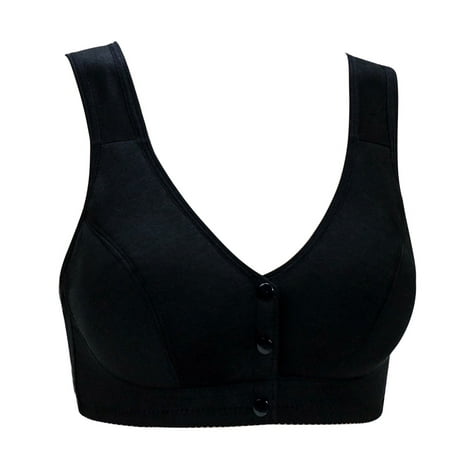

Bras For Women Soft Front Buckle Smooth Wireless Wide Strap Vest New Type Large Size Brassiere