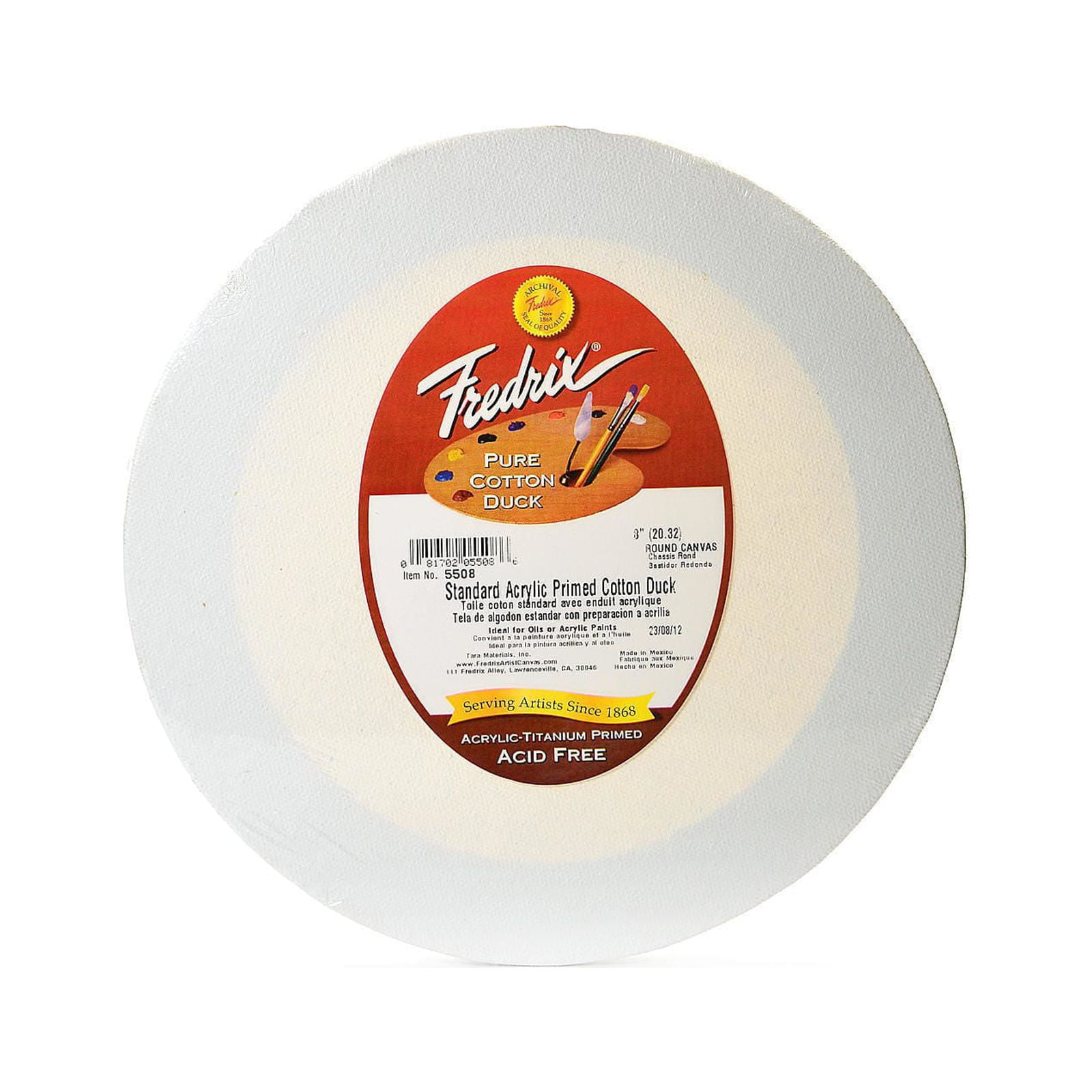 Fredrix Round Stretched Canvas, 10