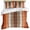 Orange, variant on Sage Green Bedding 3 Piece Duvet Cover Set Queen Size, Farmhouse Wood Grain Vintage Brown Striped Soft Microfiber Comforter Cover with Zipper Closure & Pillowcases, FadeResistant Quilt Cover