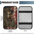 thumbnail image 5 of Yuyamidu Deer Car Center Console Cover Camo Hunting Car Arm Rest Cushion Pad Winter WarmCar Interior Accessories American Flag Auto Armrest Cover Pad, 5 of 7
