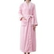 thumbnail image 1 of Batas Prolriy para mujer, bata de baño de franela con doble bolsillo, suave y cálida, de terciopelo de doble cara, ideal para pijamas y ropa de casa, bata de baño para mujer, color rosa, talla XXL, 1 of 6