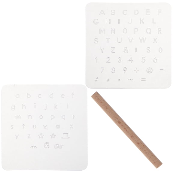 Raindrops Retro Craft Stamping Kit with Assorted Color Number and Letter Stencils for Projects, 1 Set