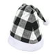 thumbnail image 2 of Wosthever Sombrero de Navidad Estilo simple Tocados Decoración Suministros para fiestas Adultos Niños Navidad Papá Noel Gorras a cuadros Adorno de Kits de decoración para fiestas Gris Wosthever HA070264-02, 2 of 6