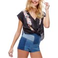 thumbnail image 1 of Free People Womens Gardenia Pullover Blusa, Negro, Small Free People Pull-over, 1 of 1