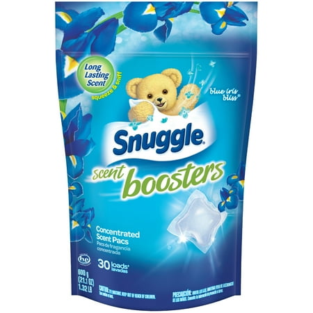 Snuggle Exhilarations In Wash Laundry Scent Booster Pacs, Blue Iris Bliss, 30 Count