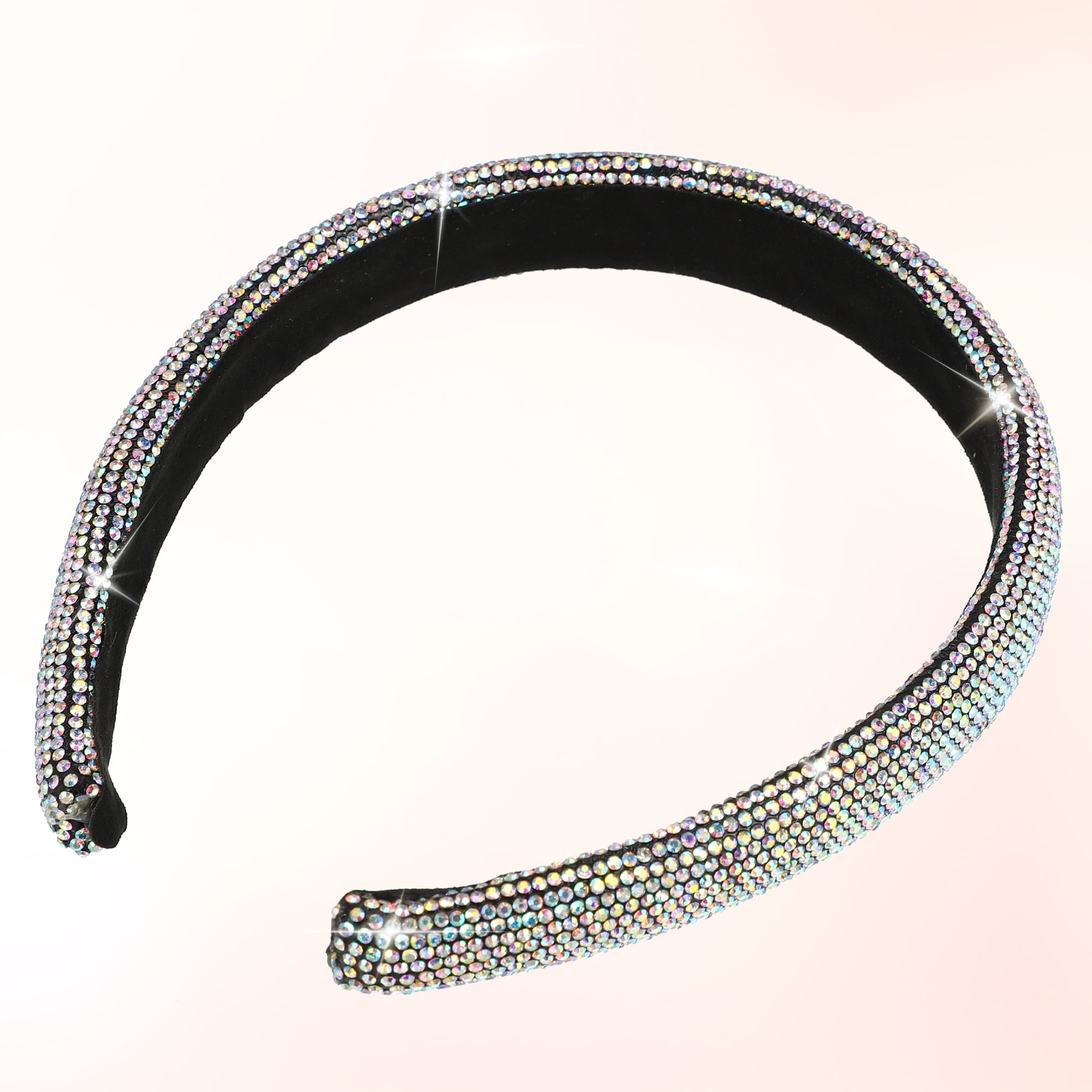 Unique Bargains Simplicity Rhinestone Wide-brimmed Headband Assorted Color 5.59"x0.87"