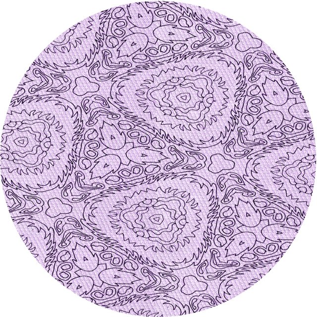 Ahgly Company Machine Washable Indoor Square Transitional Purple Flower Purple Area Rugs, 3' Square