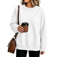 thumbnail image 2 of IAJDKMEK Sweatshirts for Women Loose Fit Round Neck — Long Sleeve Top, Fall Tops for Women Solid Casual Wear, 2 of 7