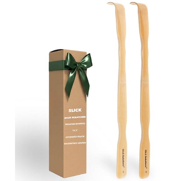 Rascador de espalda de bambú Slick Solutions, 42 cm, paquete de 2