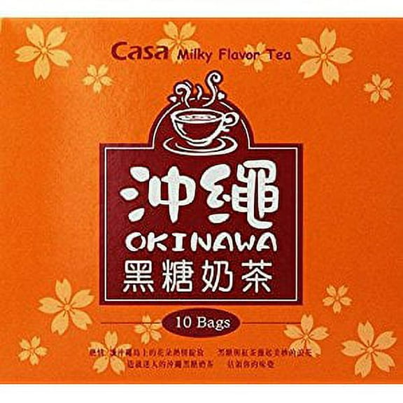 NineChef Bundle - Casa Okinawa Brown Sugar Milk Tea 8.81 Oz (24 Pack)   1 NineChef Brand Long Handle Spoon