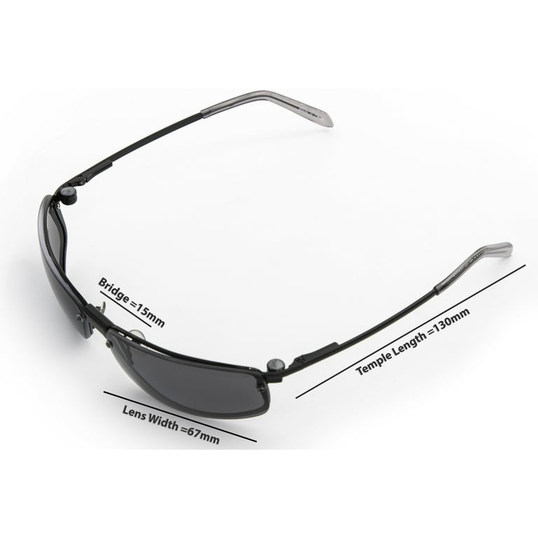 QT-SUN Spex 1 Frame w/ 4 Fashionable Magnetic Clip-On Sunglass Lenses - unisex - Black/Clear