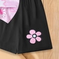thumbnail image 6 of Rotm Toddler Shorts Girls Toddler Girls Clothes Ruffle Short Sleeves Crewneck Tops and Shorts with Pockets Cute Summer 2 Pieces Short Sets Pink,6-7 Years, 6 of 6