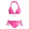 thumbnail image 6 of ANINEO Women Solid Color Bikini Sets Summer Beach Holiday Swimwear, 6 of 6