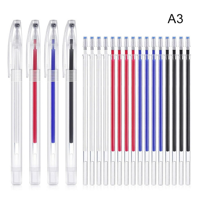 4 Colors Heat Erase Pens with 20 Pieces Heat Erasable Fabric