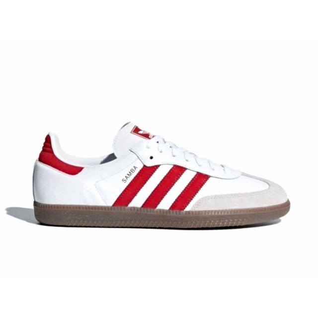 US:11 Adi-das Originals Men's Iconic SAMBA OG SNEAKERS RED/WHITE RARE LAST1