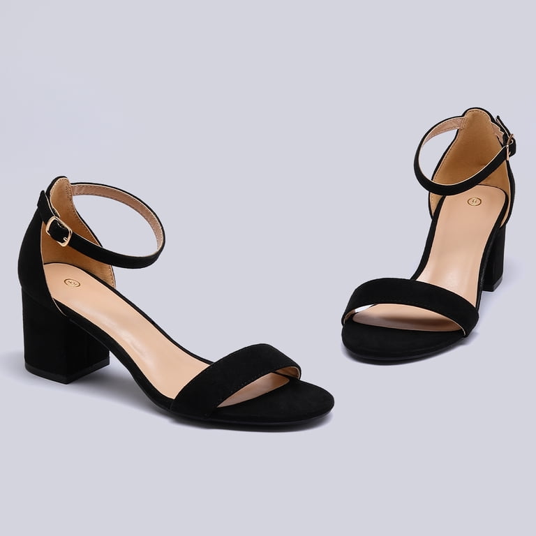 womens black dress sandals low heel Women's Black Yekm Low Heel Stone Evening Dress Sandals Shoes