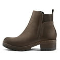 thumbnail image 3 of Pennysue Women's Ankle Boots Platform Lug Sole Chunky Heel Coffee Chelsea Booties with Side Zipper Size 7, 3 of 7