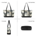 thumbnail image 6 of FORMRS Canvas Laptop Tote Bag for Women with 15.6" Computer Compartments Shoulder Handbag, Blue Cute Cats, 6 of 7