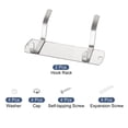 thumbnail image 3 of Abrigos Gancho Perchero, Inoxidable Acero Pared Montado con 2 Ganchos Gancho Raíl Pared Perchas para Dormitorio, Baño Plata 2uds Unique Bargains percheros, 3 of 7