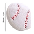 thumbnail image 3 of RYDCOT 1Pcs Sports Throw Pillows Fluffy Stuffed Soccer Basketball Baseball Pillow, Plush Toy Sport Cushion for Room Decor Birthday Present(Assorted Color), 3 of 5