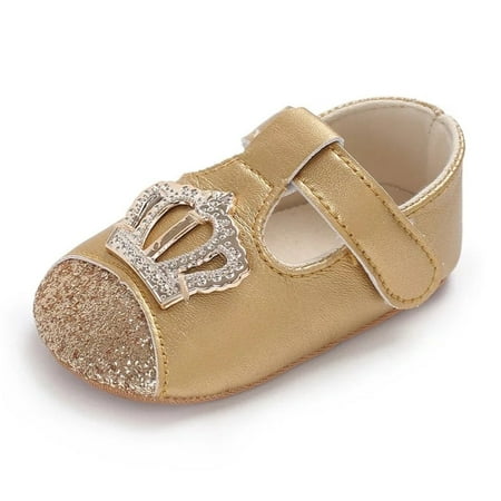 LIL MISS - Gold Crown Baby Shoe 12 Months | Walmart Canada