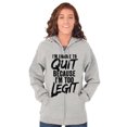 thumbnail image 3 of Unable To Quit Too Legit Gym Workout Zip Up Hoodie Men's Women's Brisco Brands M, 3 of 6
