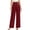 Wine, variant on Ladies Pants Palazzo Cotton Linen Work Pants Trousers Straight Leg Beige Full High Waisted Loose Athletic Pants for Women,L