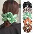 thumbnail image 6 of 5PCS Large Satin Scrunchies Silk Oversized Scrunchie for Thick long Hair Scrunchy Bobbles Hair Ties Jumbo for Women Girls, 6 of 7