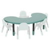 Angeles AB739KGN18 Baseline Kidney Table with 18 in. Legs, Teal Green