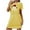 Yellow3, variant on fatyb Women's Nightgown Soft Short Sleeve Sleepwear Cute Printed Casual Pajamas Dress Sleepdress for Women