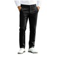 thumbnail image 3 of COMVALUE Stretch Mens Dress Pants Slim Fit Golf Pants Hidden Elastic Waist Business Casual Pants Lightweight Formal Pants (Black, S), 3 of 7
