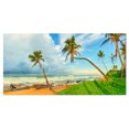 thumbnail image 2 of Palm Trees over the Beach Sri Lanka - Modern Seascape Canvas Artwork, 2 of 3