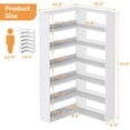 thumbnail image 2 of Ourlova L-Shaped Bookcase, PB Wood Corner Bookshelf, White, 2 of 5