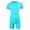 Blue, variant on Odeerbi Kids Girls Short Sleeve Rash Guard UV Protection One Piece Swimsuits Quick Dry Zipper Surfing Bathing Suit Baby Children's Printed Swimwear Blue