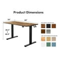 thumbnail image 6 of DESINO 48Inch Electric Height Adjustable Standing Desk, Splice Board Electric Stand up Desk Home Office, Computer Desk Memory Preset, Rustic Brown, 6 of 9
