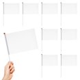 thumbnail image 1 of 24pcs White Flags Hand Held Flags Hand Waving Referee Flags Yard Lawn Marking Flags (White), 1 of 2
