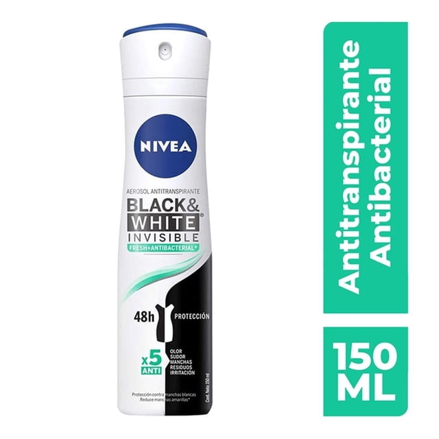Antitranspirante NIVEA Black & White invisible black & white fresh spray 150 ml