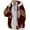 Wine Red, variant on XFLWAM Winter Coats For Women Plus Size Fluffy Fleece Cardigan Jackets Long Sleeve Drawstring Hooded Outerwear Gray L