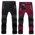 thumbnail image 1 of Pantalones de gran tamaño para hombres y mujeres, impermeables, resistentes al viento, para otoño e invierno, para deportes al aire libre, senderismo, pantalones largos de esquí gruesos de polar, 1 of 4