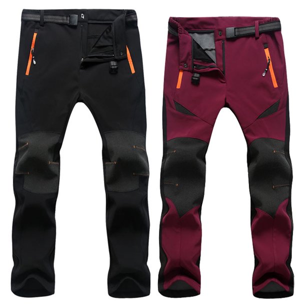 Pantalones de gran tamaño para hombres y mujeres, impermeables, resistentes al viento, para otoño e invierno, para deportes al aire libre, senderismo, pantalones largos de esquí gruesos de polar